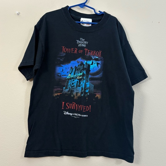 Vintage Y2K Twilight Zone Tower of Terror tshirt kids M 8 Disney MGM studios cl - Picture 1 of 5